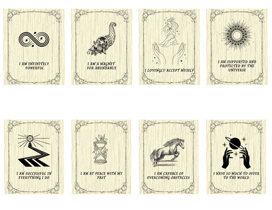 printable affirmations / oracle deck (16 cards)