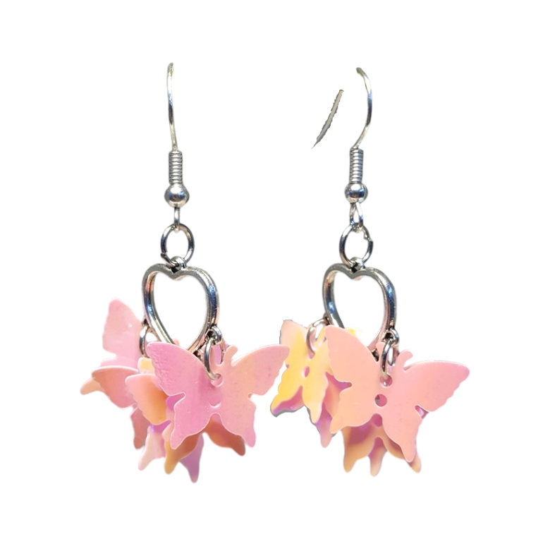Iridescent Butterflies Earrings