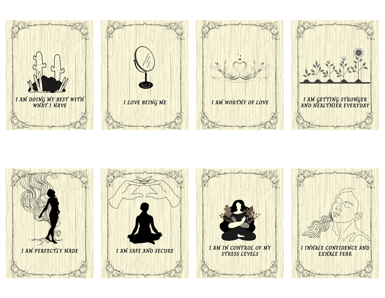 printable affirmations / oracle deck (16 cards)