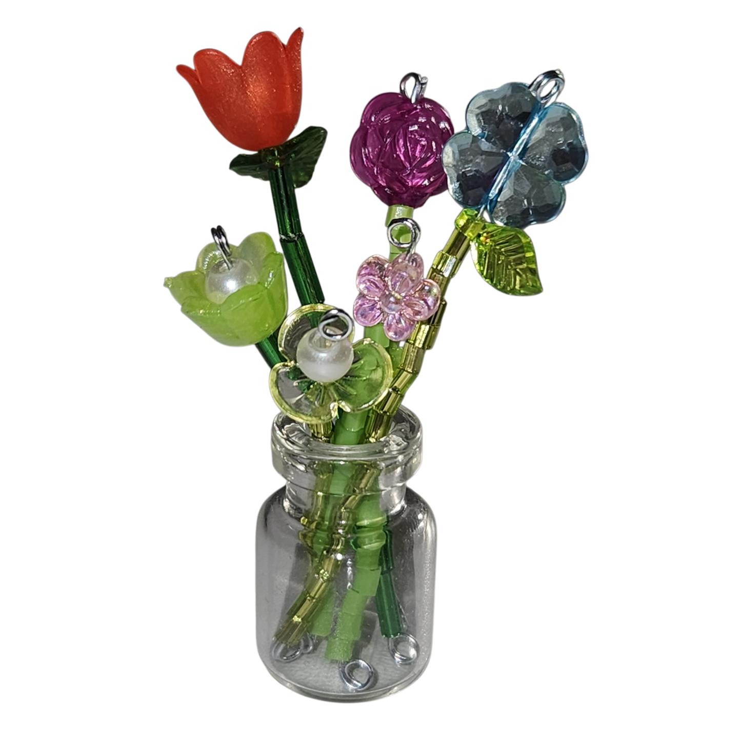 Beaded Flower Bouquet Magnets