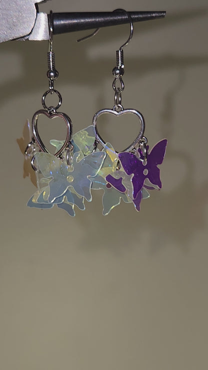 Iridescent Butterflies Earrings