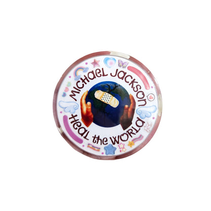 MJ Deco Button Pins