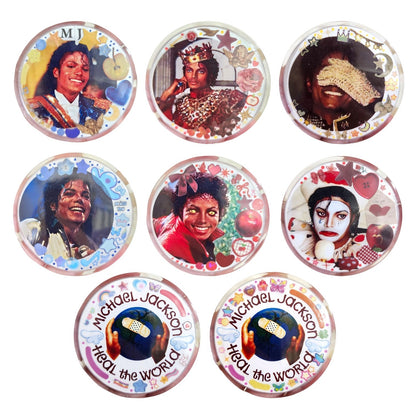MJ Deco Button Pins