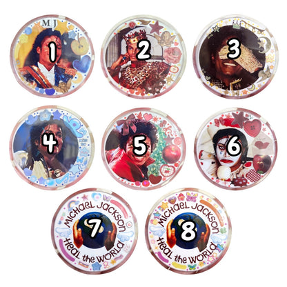 MJ Deco Button Pins